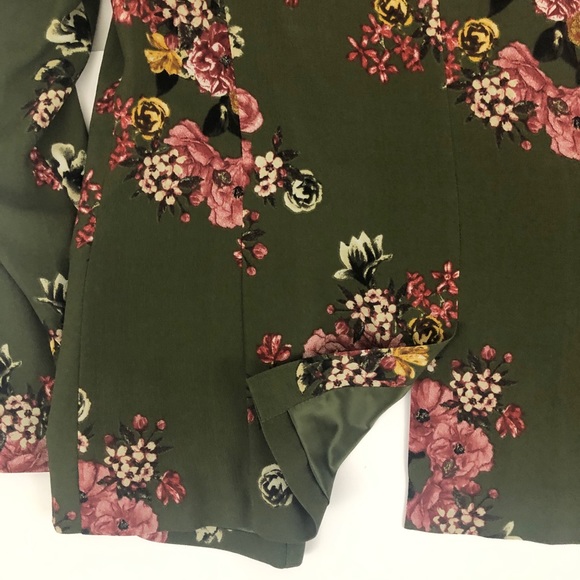 SOLD! DR2 Daniel Rainn Green Floral Print Blazer - Picture 7 of 10